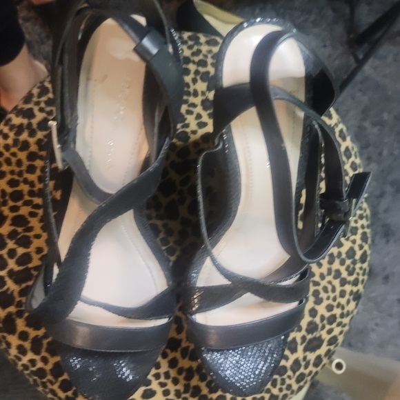 BCBG Wedge Cork heels snakeskin sandals - BG-Rizza - Picture 2 of 6